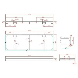Столешница Armadi Art Flat 869-140-NM 140 см nero marquina